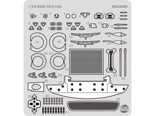 Plastikinio surenkamo modelio priedai BMW 320i E46 DTCC 2001 Winner, 1/24, E24005 kaina ir informacija | NuNu Vaikams ir kūdikiams | pigu.lt