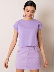 RUE PARIS Фиолетовый топ с цветочным принтом цена и информация | Женские блузки, рубашки | pigu.lt