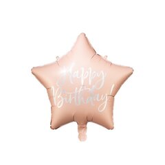 Folinis balionas Happy Birthday, 40 cm, rausvas цена и информация | Шарики | pigu.lt
