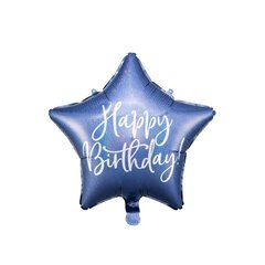 Folinis balionas Happy Birthday 40cm mėlynas kaina ir informacija | Dekoracijos šventėms | pigu.lt