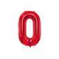 Folinis balionas "0" raudonas, 86 cm kaina ir informacija | Dekoracijos šventėms | pigu.lt