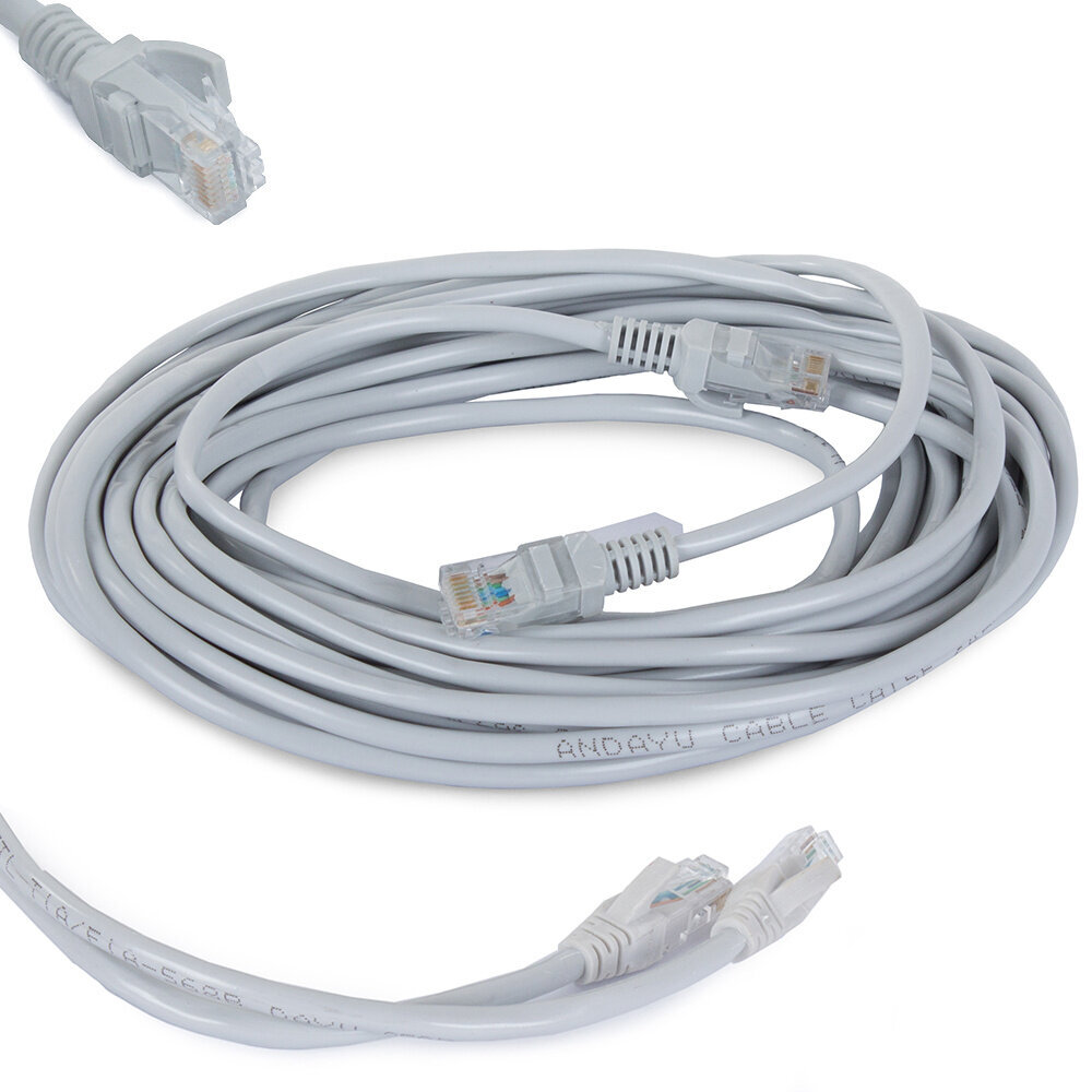 Tinklo kabelis LAN Cat5E RJ45 10m kaina ir informacija | Kabeliai ir laidai | pigu.lt