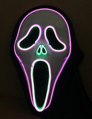 Светящаяся праздничная маска «Крик» цена и информация | Карнавальные костюмы | pigu.lt