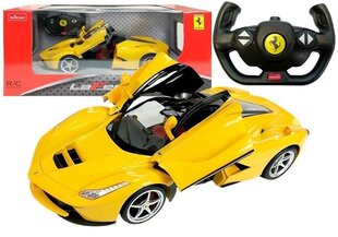 Automobilis Ferrari Rastar su nuotolinio valdymo pultu 1:14, geltonas kaina ir informacija | Žaislai berniukams | pigu.lt