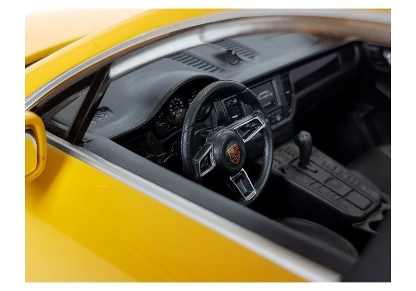 Automobilis Porsche Macan Turbo Rastar su nuotolinio valdymo pultu 1:14, geltonas kaina ir informacija | Žaislai berniukams | pigu.lt