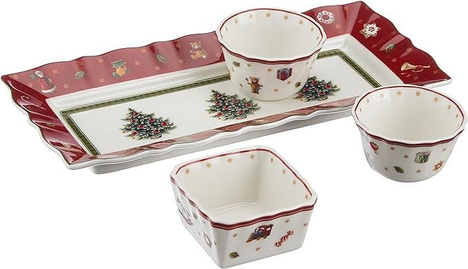 Villeroy & Boch dubenėlių ir padėklo komplektas Toy's Delight, 4 dalių цена и информация | Indai, lėkštės, pietų servizai | pigu.lt