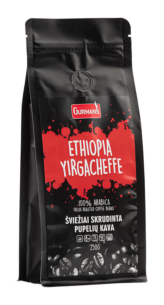 Gurman's Ethiopia Yirgacheffe kavos pupelės, 250g kaina ir informacija | Kava, kakava | pigu.lt