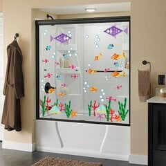 декор для ванной комнаты виниловые наклейки - забавные стикеры для ванной комнаты и душевых - милые детские принты с рыбками цена и информация | Интерьерные наклейки | pigu.lt