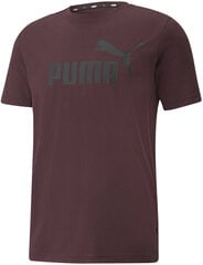 Marškinėliai vyrams Puma Ess Logo Tee Bordeaux 586667 21, raudoni kaina ir informacija | Vyriški marškinėliai | pigu.lt