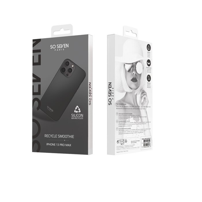 Apple iPhone 13 Pro Max Smoothie Silicone Cover By So Seven Black kaina ir informacija | Telefono dėklai | pigu.lt