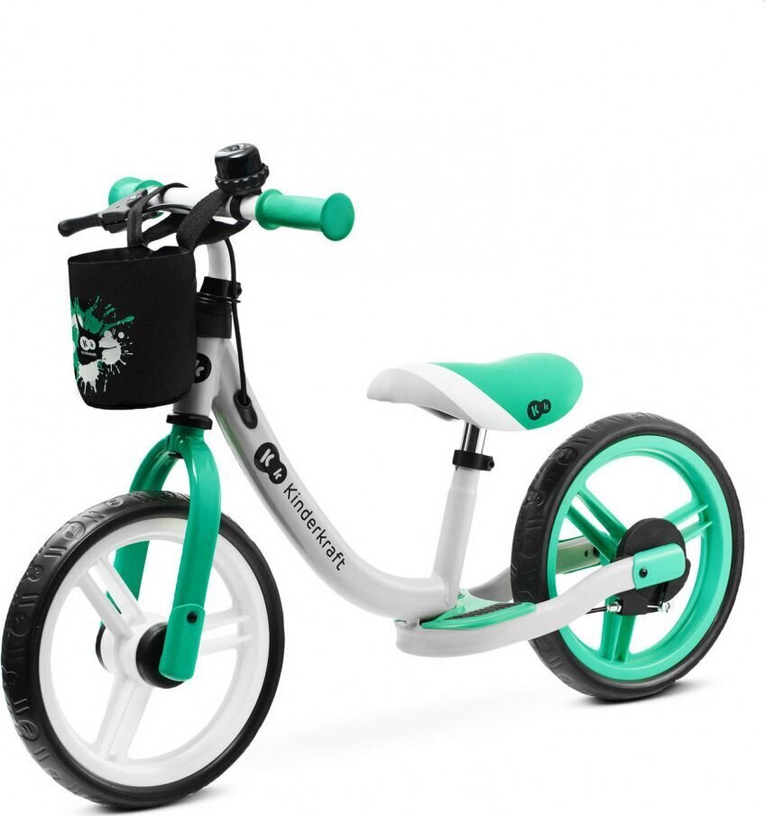 Balansinis dviratukas Kinderkraft Space 2021, šviesiai žalias kaina ir informacija | Balansiniai dviratukai | pigu.lt