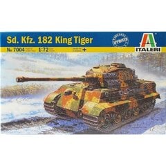 Surenkamas modelis Sd. Kfz. 182 King Tiger Italeri, 7004, 1:72 kaina ir informacija | Konstruktoriai ir kaladėlės | pigu.lt