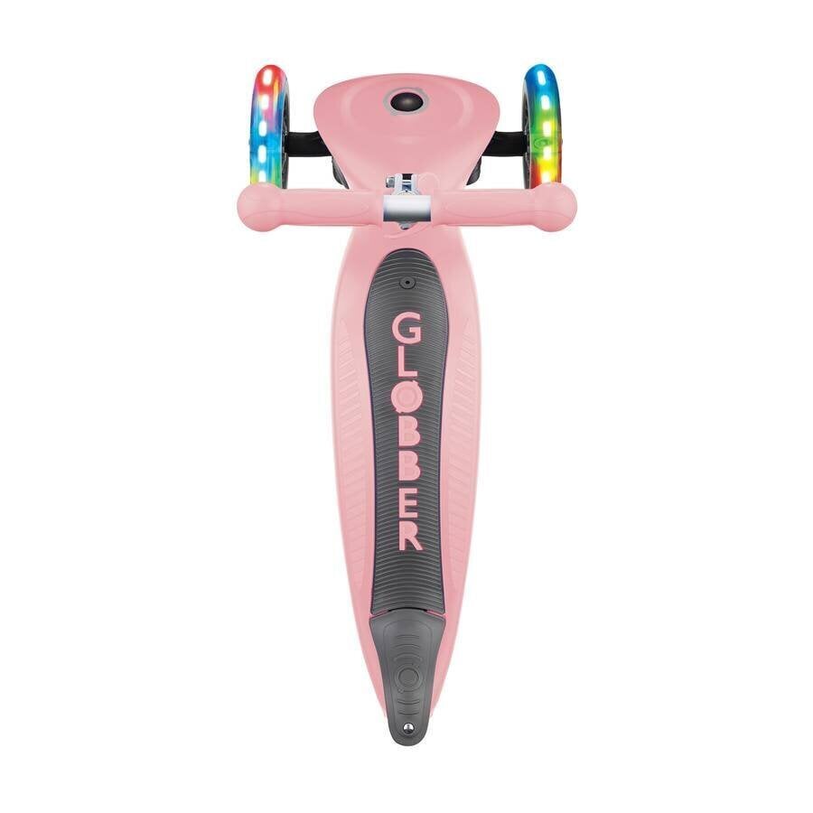 Paspirtukas Globber GO-UP Foldable Plus Lights, pastelinis rožininis цена и информация | Paspirtukai | pigu.lt