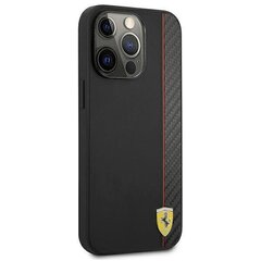 Чехол FESAXHCP13LBK Ferrari Smooth and Carbon Effect Hard Case для iPhone 13 Pro Black цена и информация | Чехлы для телефонов | pigu.lt