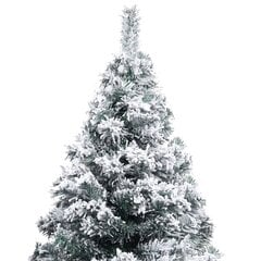 Dirbtinė Kalėdų eglutė su LED ir sniegu, žalia, 120 cm цена и информация | Искусственные елки | pigu.lt