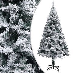 Dirbtinė Kalėdų eglutė su LED ir sniegu, žalia, 120 cm цена и информация | Искусственные елки | pigu.lt