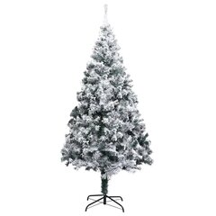 Dirbtinė Kalėdų eglutė su LED ir žaisliukais, žalia, 180cm, PVC цена и информация | Искусственные елки | pigu.lt