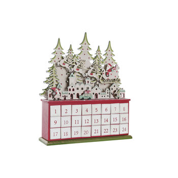 Kalėdinis kalendorius DKD Home Decor Medžio (32 x 8.5 x 38 cm) kaina ir informacija | Kalėdinės dekoracijos | pigu.lt