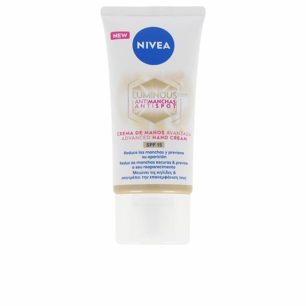 Rankų kremas Nivea Luminous 630º Spf 15, 50 ml kaina ir informacija | Kūno kremai, losjonai | pigu.lt