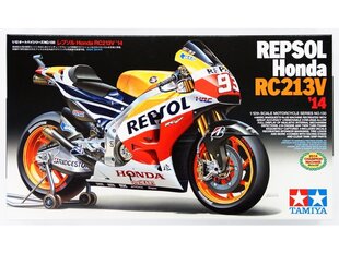 Сборная пластиковая модель Tamiya - REPSOL Honda RC213V '14, 1/12, 14130 цена и информация | Конструкторы и кубики | pigu.lt