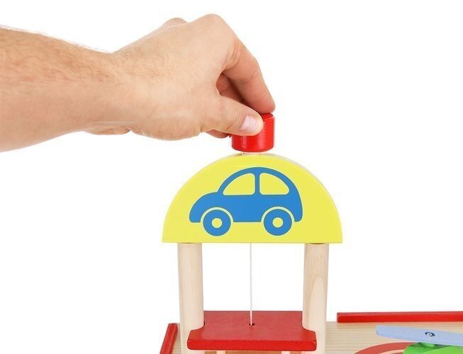Medinis garažas su priedais kaina ir informacija | Žaislai berniukams | pigu.lt