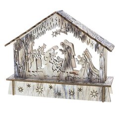 Деревянная рождественская декорация со светодиодом цена и информация | Рождественские украшения | pigu.lt