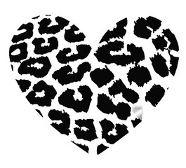 стикер на стену с леопардовым сердцем - художественный принт, виниловая наклейка в виде сердечка - декор комнаты цена и информация | Интерьерные наклейки | pigu.lt