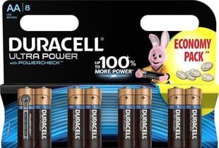 Baterijos DURACELL ULTRA AA, 8vnt. kaina ir informacija | Elementai | pigu.lt