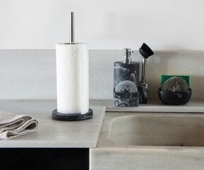 Popierinių rankšluosčių stovas, juodas kaina ir informacija | Virtuvės įrankiai | pigu.lt