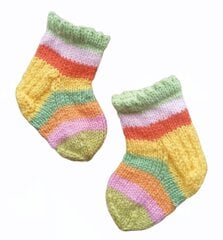 младенческие / детские носки ручной вязки, длина стопы 3-6 месяцев - прибл. цена и информация | Колготки, носочки для новорожденных | pigu.lt