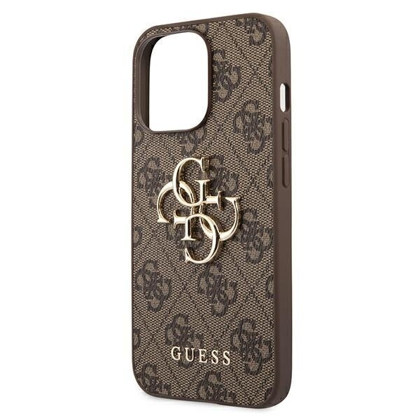 Original GUESS Big Metal Logo dėklas telefonui skirtas iPhone 13 Pro, rudas цена и информация | Telefono dėklai | pigu.lt