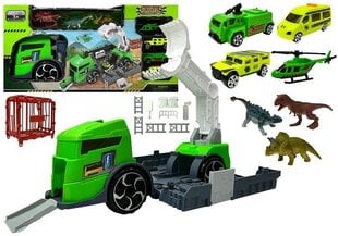 Transporterio dinozaurų sunkvežimio rinkinys Dinosar Capture Car kaina ir informacija | Žaislai berniukams | pigu.lt