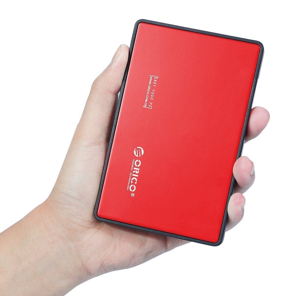 Kietasis diskas Orico SSD/HDD 2.5" Sata III raudona цена и информация | Išoriniai kietieji diskai (SSD, HDD) | pigu.lt