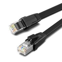 Кабель UGREEN NW134 Cat 8 U/FTP Flat Ethernet RJ45, чистая медь, 3 м (черный) цена и информация | Кабели и провода | pigu.lt