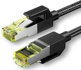 Кабель UGREEN NW150 Cat 7 F/FTP с оплеткой Ethernet RJ45, 5 м (черный) цена и информация | Кабели и провода | pigu.lt