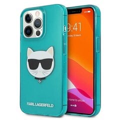 Original KARL LAGERFELD Glitter Shoupette Fluo dėklas telefonui skirtas iPhone 13 / 13 Pro / 14, mėlyna kaina ir informacija | Telefono dėklai | pigu.lt
