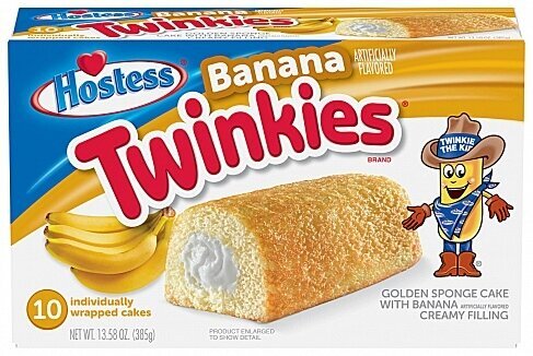 Pyragėliai su įdaru Twinkies Banana, 385g kaina ir informacija | Užkandžiai, traškučiai | pigu.lt