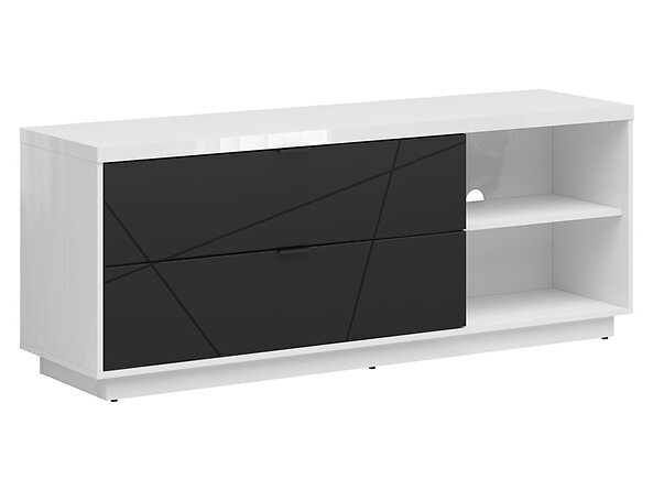 TV staliukas BRW Forn 2S, baltas/juodas kaina ir informacija | TV staliukai | pigu.lt