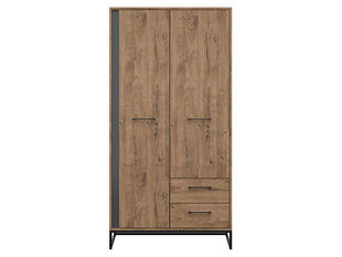 Шкаф BRW Luton 2D2S, коричневый/серый цена и информация | Шкафы | pigu.lt