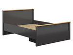 Кровать BRW Hesen 140x200см, серая/коричневая