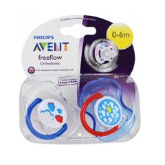 Čiulptukai Philips Avent, 0-6 mėn., 2 vnt. kaina ir informacija | Čiulptukai | pigu.lt