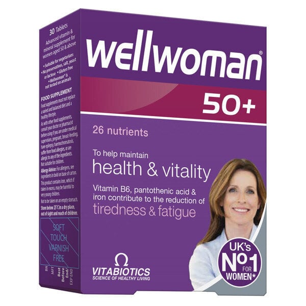 Maisto papildas Wellwoman 50+ tabletės N30 kaina ir informacija | Vitaminai, maisto papildai, preparatai gerai savijautai | pigu.lt