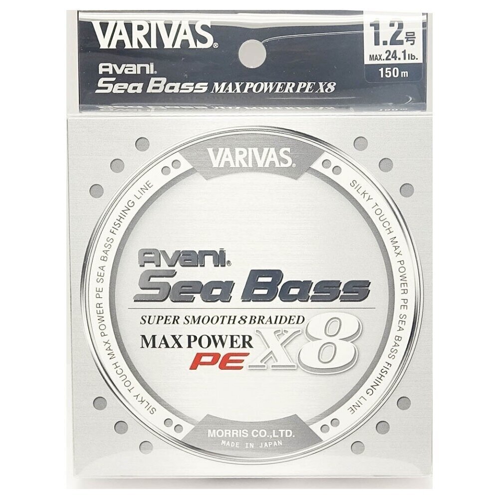 Pintas valas Varivas Avani SeaBass Max Power Pe x8 150 m kaina ir informacija | Valai | pigu.lt