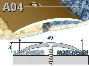 Profilis A04, dangų sujungimui, spalva-matinio aukso, Effector kaina ir informacija | Sujungimo profiliai | pigu.lt