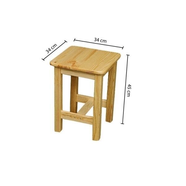 Taburetė Toomas, 34x34x45 cm, šviesiai ruda kaina | pigu.lt