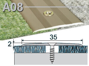 Profilis A08, dangų sujungimui, spalva-matinio šampano, Effector kaina ir informacija | Sujungimo profiliai | pigu.lt