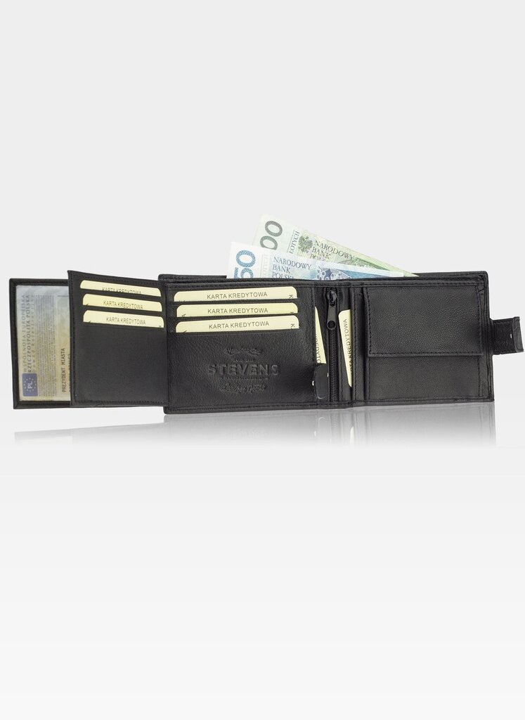 Dovanų rinkinys vyrams, piniginė su diržu Stevens 325A, medinėje dėžutėje kaina ir informacija | Vyriškos piniginės, kortelių dėklai | pigu.lt