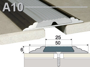 Profilis A10 sujungimo su juoda guma, matinio aukso, Effector kaina ir informacija | Sujungimo profiliai | pigu.lt