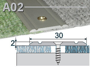 Profilis A02 sujungimo, spalva-matinio sidabro, Effector kaina ir informacija | Sujungimo profiliai | pigu.lt