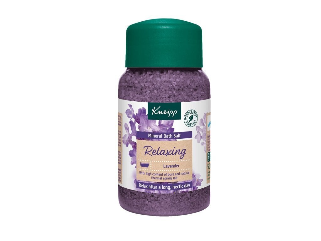 Vonios druska Kneipp Relaxing Lavender Bath Salt, 500g цена и информация | Dušo želė, aliejai | pigu.lt